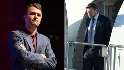 Charlie Kirk (L) and US Vice President, JD Vance. (AP Photos) Charlie Kirk (L) and US Vice President, JD Vance. (AP Photos)