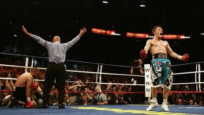 File image of Britain boxer Ricky Hatton celebrating victory as Jose Luis Castillo is counted out at the Thomas & Mack Center, Las Vegas in 2007. (Reuters) File image of Britain boxer Ricky Hatton celebrating victory as Jose Luis Castillo is counted out at the Thomas & Mack Center, Las Vegas in 2007. (Reuters)