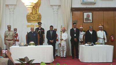 Manipur governor Ajay Kumar Bhalla administered the oath of office to Justice M Sundar in a ceremony held at the Darbar Hall of Raj Bhavan in Imphal around 10 am.
