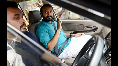 Suspended Congress MLA Rahul Mamkootathil leaves the Kerala Assembly after the session, in his first public appearance following sexual misconduct allegations, in Thiruvananthapuram, Kerala on Monday. (PTI PHOTO) Suspended Congress MLA Rahul Mamkootathil leaves the Kerala Assembly after the session, in his first public appearance following sexual misconduct allegations, in Thiruvananthapuram, Kerala on Monday. (PTI PHOTO)