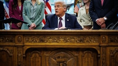 US President Donald Trump has previously said he was not involved in Israel's decision to strike Qatar. (Bloomberg) US President Donald Trump has previously said he was not involved in Israel's decision to strike Qatar. (Bloomberg)