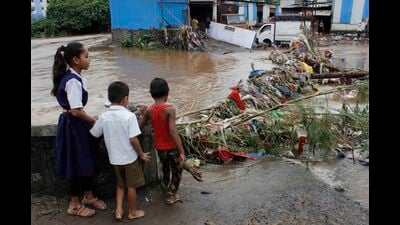 Waterlogging on major roads, fallen trees, and traffic congestion forced administrations in areas like Hadapsar, Katraj, Pashan, and Mohammadwadi to prioritise student safety. (REPRESENTATIVE PHOTO) Waterlogging on major roads, fallen trees, and traffic congestion forced administrations in areas like Hadapsar, Katraj, Pashan, and Mohammadwadi to prioritise student safety. (REPRESENTATIVE PHOTO)