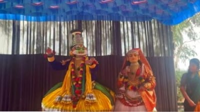 The performance, shared on X by author Nandita Iyer, featured Kalamandalam artists. (X/@saffrontrail)