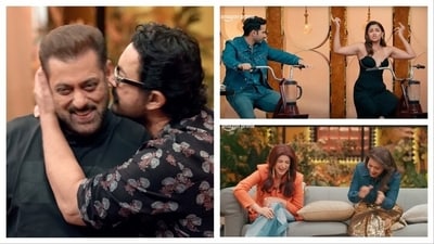 Aamir Khan, Salman Khan, Alia Bhatt, and Varun Dhawan will appear on Kajol and Twinkle Khanna's show. Aamir Khan, Salman Khan, Alia Bhatt, and Varun Dhawan will appear on Kajol and Twinkle Khanna's show.