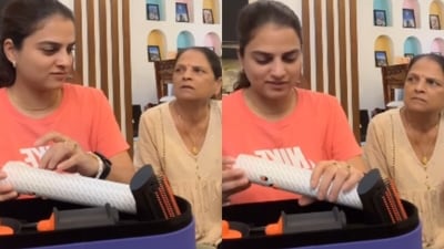 A desi mother’s priceless remark on an expensive Dyson hair dryer captured hearts online. (Instagram/awwwnchal) A desi mother’s priceless remark on an expensive Dyson hair dryer captured hearts online. (Instagram/awwwnchal)
