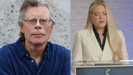 Stephen King and Erika Kirk. (File Photos)