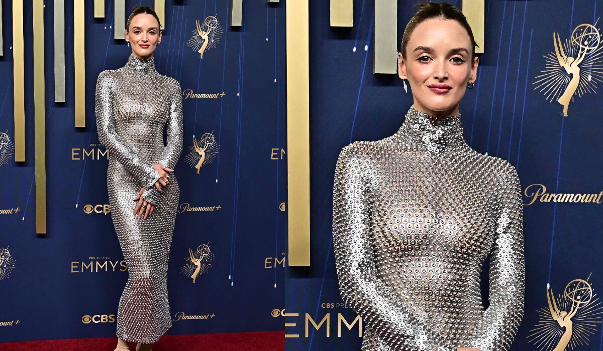 Charlotte Le Bon in Courrèges. Charlotte Le Bon in Courrèges.