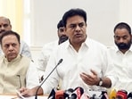 Bharat Rashtra Samithi (BRS) working president KT Rama Rao (HT PHOTO) Bharat Rashtra Samithi (BRS) working president KT Rama Rao (HT PHOTO)
