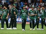 Pakistan's players walk back to the pavilion at the end of the Asia Cup  match against India