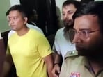 Chaitanya Baghel (in yellow), the son of former Chhattisgarh chief minister and Congress leader Bhupesh Baghel, after his arrest. (ANI File Photo) Chaitanya Baghel (in yellow), the son of former Chhattisgarh chief minister and Congress leader Bhupesh Baghel, after his arrest. (ANI File Photo)