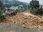 Sections of road in Uttarakhand's Dehradun were washed away after heavy rainfall triggered a cloudburst in the area on Tuesday.