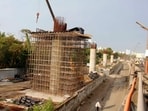 Of the required 94.46 lakh square feet of land, only about 46,456 square feet has been acquired so far. (HT) Of the required 94.46 lakh square feet of land, only about 46,456 square feet has been acquired so far. (HT)