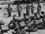 November 1962: Indian troops being inspected before leaving their posts in the Ladakh region of northern India during border clashes between India and China. November 1962: Indian troops being inspected before leaving their posts in the Ladakh region of northern India during border clashes between India and China.