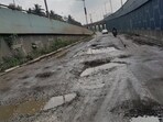 Potholes in Bengaluru. (Source: Shruti Agrawal/Twitter)