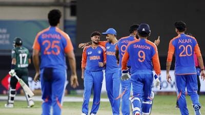 After Dream 11’s withdrawal as India’s jersey sponsor, the Indian team had been playing without a jersey sponsor in the Asia Cup 2025. (ANI) After Dream 11’s withdrawal as India’s jersey sponsor, the Indian team had been playing without a jersey sponsor in the Asia Cup 2025. (ANI)