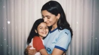 Alia Bhatt re-shares an AI photo of the latest Gemini's 'hug my younger self' trend. Alia Bhatt re-shares an AI photo of the latest Gemini's 'hug my younger self' trend.