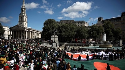 The protest was organised in opposition to what participants described as the "repressive Yunus regime". (AFP) The protest was organised in opposition to what participants described as the "repressive Yunus regime". (AFP)