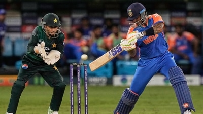 India's captain Suryakumar Yadav plays a shot during the Asia Cup cricket match between India and Pakistan at Dubai International Cricket Stadium (AP) India's captain Suryakumar Yadav plays a shot during the Asia Cup cricket match between India and Pakistan at Dubai International Cricket Stadium (AP)