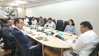 The announcement was made in an official release after a high-level delegation from the company met MB Patil. (X/M B Patil) The announcement was made in an official release after a high-level delegation from the company met MB Patil. (X/M B Patil)