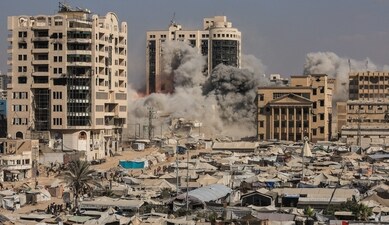 Meanwhile, Israel has been carrying out incessant strikes in Gaza City, recently bombing a residential block located to the north. (REUTERS)