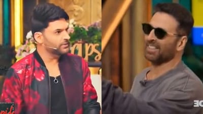 Akshay Kumar on the last episode of The Great Indian Kapil Show. Akshay Kumar on the last episode of The Great Indian Kapil Show.