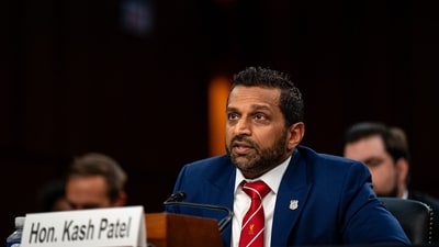Kash Patel, director of the Federal Bureau of Investigation (FBI), during a Senate Judiciary Committee hearing in Washington, DC (Bloomberg) Kash Patel, director of the Federal Bureau of Investigation (FBI), during a Senate Judiciary Committee hearing in Washington, DC (Bloomberg)