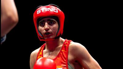 Minakshi Hooda won the gold in the women’s 48kg division at the World Boxing Championships in Liverpool. (BFI) Minakshi Hooda won the gold in the women’s 48kg division at the World Boxing Championships in Liverpool. (BFI)