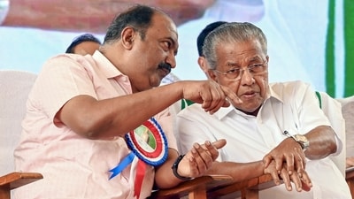 Kerala chief minister Pinarayi Vijayan, right, and state minister KN Balagopal during an event in Thiruvananthapuram. (PTI file) Kerala chief minister Pinarayi Vijayan, right, and state minister KN Balagopal during an event in Thiruvananthapuram. (PTI file)