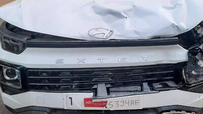 The mangled car. (HT Photo) The mangled car. (HT Photo)