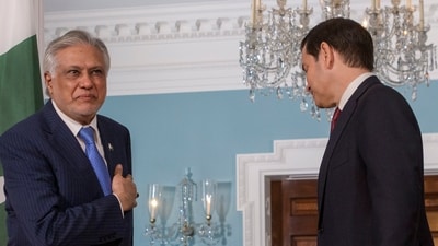 Pakistan's Deputy Prime Minister Ishaq Dar (L) said US Secretary of State Marco Rubio told him India had said it's a bilateral issue. (AP File Photo)