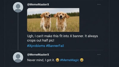 X’s most confusing banner meme is back, and it’s all about the images that never fit and the punchlines they create. (AI-generated)