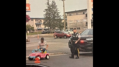 The driver has been given a 90-day driving prohibition. (Facebook/Prince George RCMP) The driver has been given a 90-day driving prohibition. (Facebook/Prince George RCMP)