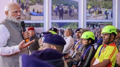 Earlier this week, Prime Minister Narendra Modi met with the NDRF, SDRF, Aapda Mitra Team in Dehradun (PMO/ANI) Earlier this week, Prime Minister Narendra Modi met with the NDRF, SDRF, Aapda Mitra Team in Dehradun (PMO/ANI)