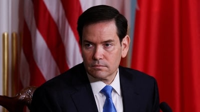 Marco Rubio said that people who 'celebrate' Charlie Kirk's assassination are 'not welcome' in the US. (File/REUTERS)