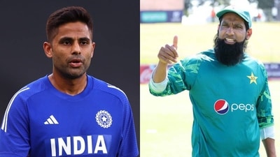 Mohammad Yousuf, right, insulted Suryakumar Yadav on live TV (AFP Images)