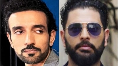 Former India cricketers Robin Uthappa and Yuvraj Singh. Former India cricketers Robin Uthappa and Yuvraj Singh.