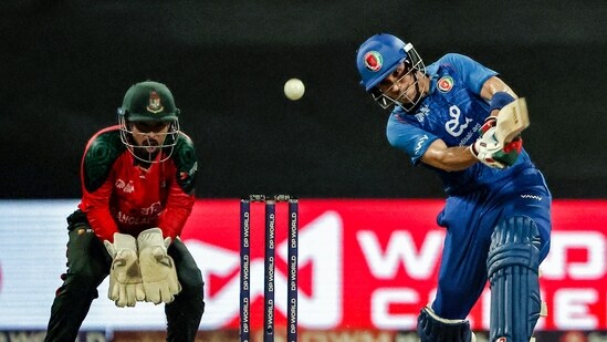 Rahmanullah Gurbaz anchored the innings with a steady 35 off 31, keeping Afghanistan in the hunt.(AFP)