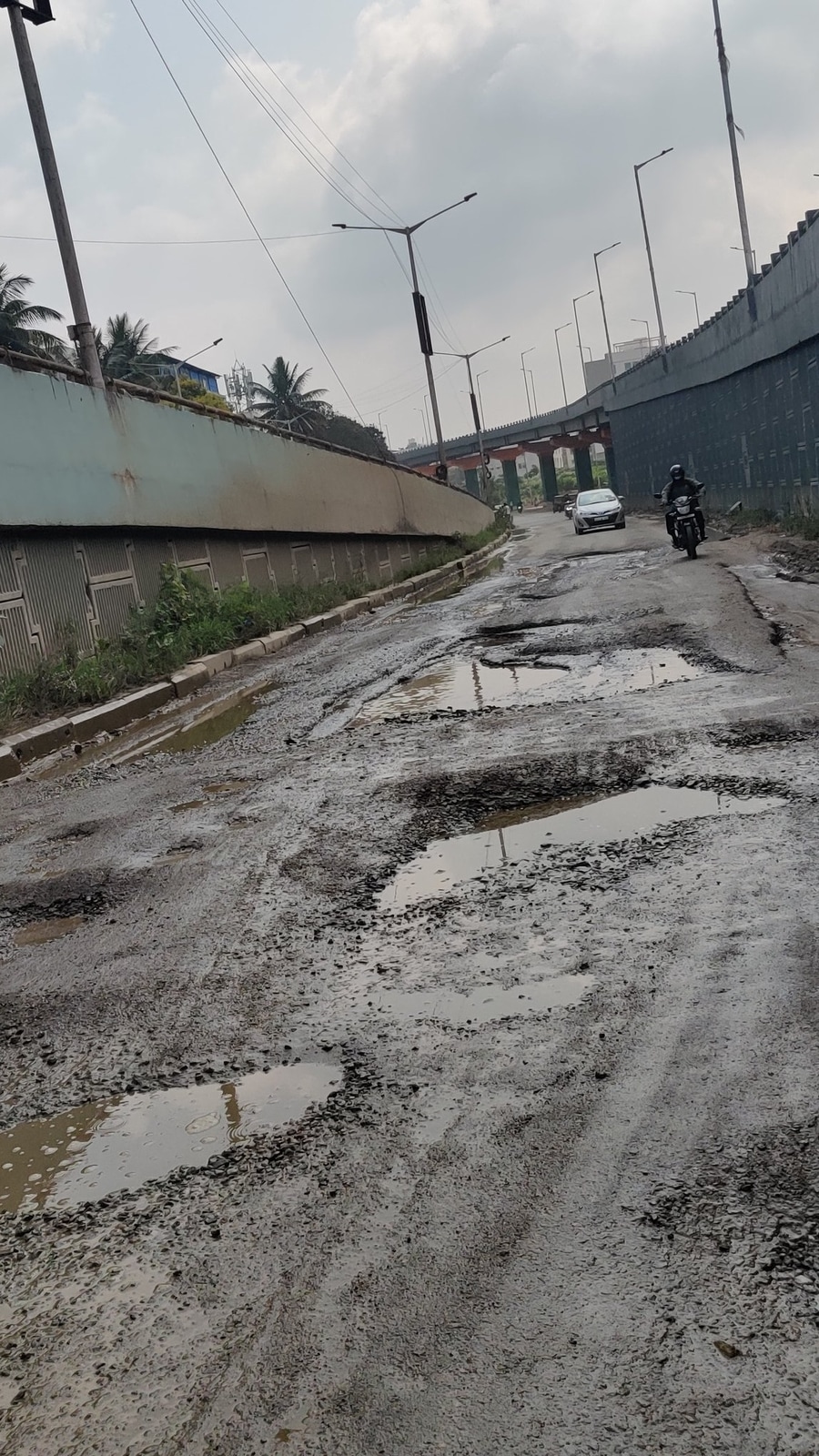 Potholes in Bengaluru. (Source: Shruti Agrawal/Twitter)