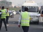 Awareness campaigns were also conducted under the “Challan Nahi, Salaam Milega initiative (Parveen Kumar/HT) Awareness campaigns were also conducted under the “Challan Nahi, Salaam Milega initiative (Parveen Kumar/HT)