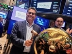 StubHub CEO Eric Baker rings a ceremonial bell as his company stock begins trading, on the floor of the New York Stock Exchange on Wednesday, 17 September 2025. StubHub CEO Eric Baker rings a ceremonial bell as his company stock begins trading, on the floor of the New York Stock Exchange on Wednesday, 17 September 2025.