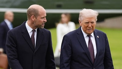 Trump speaks with Prince William in the grounds of Windsor Castle, in Windsor, on September 17, 2025. (Photo by Aaron Chown / POOL / AFP) (AFP) Trump speaks with Prince William in the grounds of Windsor Castle, in Windsor, on September 17, 2025. (Photo by Aaron Chown / POOL / AFP) (AFP)
