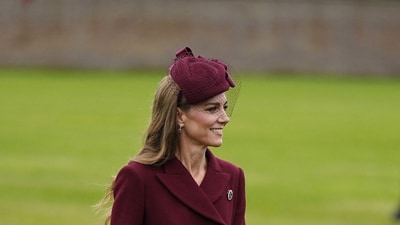 Britain's Catherine, Princess of Wales, greets their guests on the Windsor Estate, in Windsor, on September 17, 2025, at the start of a second State Visit of US President Donald Trump. (Photo by Aaron Chown / POOL / AFP) (AFP) Britain's Catherine, Princess of Wales, greets their guests on the Windsor Estate, in Windsor, on September 17, 2025, at the start of a second State Visit of US President Donald Trump. (Photo by Aaron Chown / POOL / AFP) (AFP)