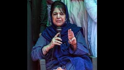 Former Jammu and Kashmir chief minister Mehbooba Mufti on Wednesday expressed concern over the health issues of various prisoners of Kashmir lodged across the country, particularly expressing worry about a woman prisoner Sabrooza Barkati, wife of incarcerated cleric Sarjan Barkati. (File Photo)
