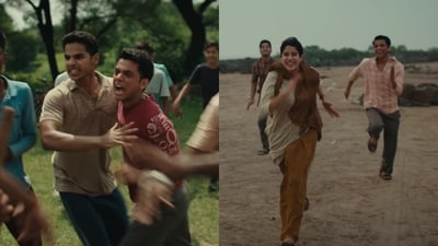 Ishaan Khatter, Vishal Jethwa and Janhvi Kapoor in Homebound Ishaan Khatter, Vishal Jethwa and Janhvi Kapoor in Homebound
