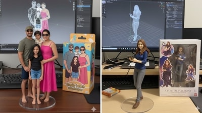 Google Gemini posted these pictures on X under the Nano Banana 3D figurines trend. (X/@GeminiApp) Google Gemini posted these pictures on X under the Nano Banana 3D figurines trend. (X/@GeminiApp)