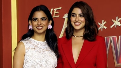 Reliance Industries Chairman Mukesh Ambani's daughter Isha Ambani with entrepreneur Navya Naveli Nanda. (PTI) Reliance Industries Chairman Mukesh Ambani's daughter Isha Ambani with entrepreneur Navya Naveli Nanda. (PTI)
