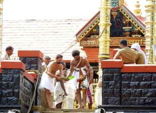 Last week, the court had directed the TDB to bring back from Chennai the gold-plated copper sheets fitted above the Dwarapalaka idols. (PTI) Last week, the court had directed the TDB to bring back from Chennai the gold-plated copper sheets fitted above the Dwarapalaka idols. (PTI)