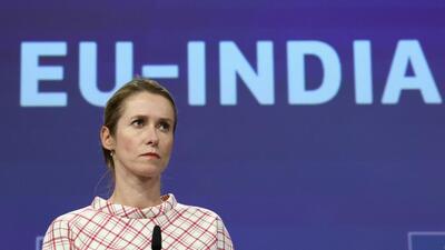 The European Commission's High Representative for Foreign Affairs Kaja Kallas takes part in a press conference in Brussels, Belgium on Wednesday. (REUTERS) The European Commission's High Representative for Foreign Affairs Kaja Kallas takes part in a press conference in Brussels, Belgium on Wednesday. (REUTERS)