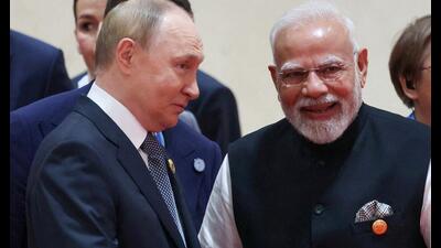 The European blockade of Russia has finally begun to push it to develop its relations with the Global South, and India is seen as a bridge here. (Sputnik via REUTERS) The European blockade of Russia has finally begun to push it to develop its relations with the Global South, and India is seen as a bridge here. (Sputnik via REUTERS)