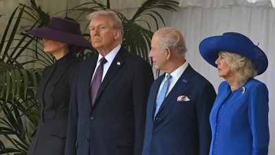 Donald Trump avoided supporters at Windsor during his UK state visit. (AP) Donald Trump avoided supporters at Windsor during his UK state visit. (AP)